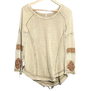FREE PEOPLE Boho Retro Tunic Long Sleeve Shirt